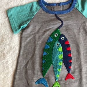 Adorable Mud Pie 3-6 month Fish 🎣Shorts Romper